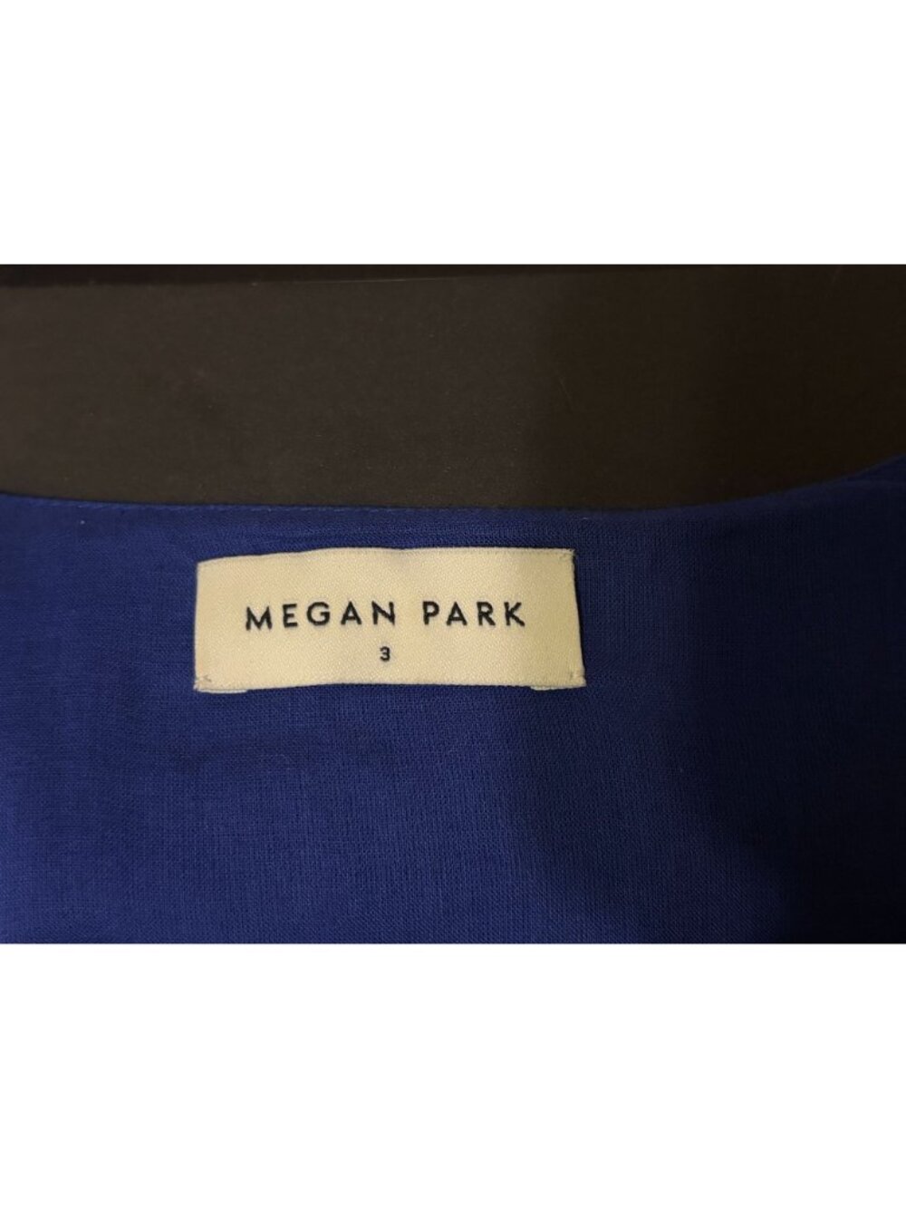 Megan Park Cobalt Blue Cotton Midi Dress Tiered Embroidered Mirror Beads India - Picture 6 of 9